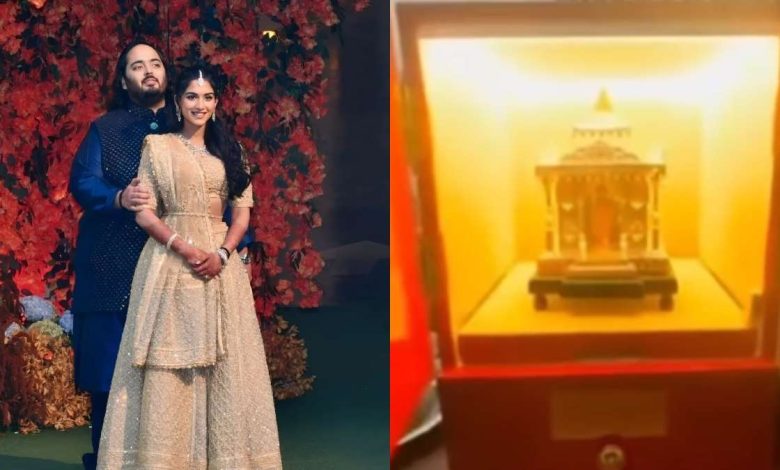 Anant Ambani and Radhika Merchant's grand wedding invite includes a silver mandir.